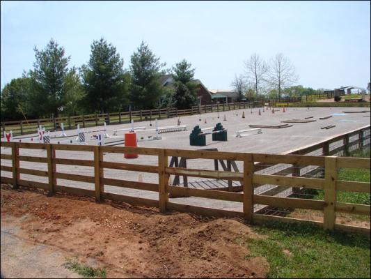 Our new arena at Half Ass Acres Miniature Donkey Farm